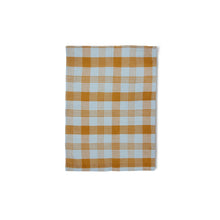 Load image into Gallery viewer, HKliving Check Tea Towel - Amber &amp; Blue