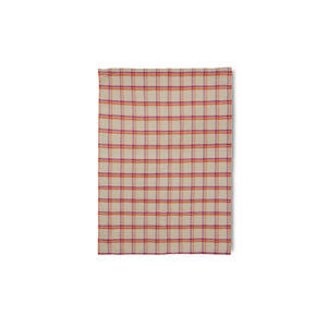 HKliving Check Tea Towel - Strawberry & Cream