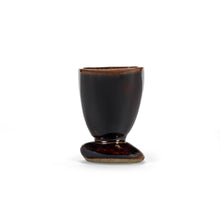 Load image into Gallery viewer, Out Of Lines - Egg Cup Black Brown