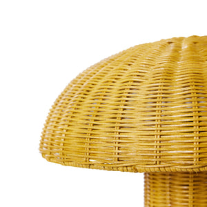 HKliving Mustard Rattan Table Lamp