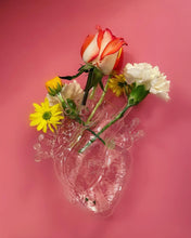 Load image into Gallery viewer, &quot;Love In Bloom&quot; Glass Heart Vase