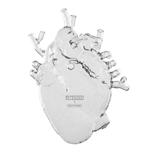 "Love In Bloom" Glass Heart Vase