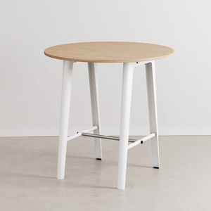 Tiptoe New Modern Round High Table | Eco-certified Wood