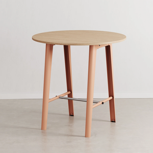 Tiptoe New Modern Round High Table | Eco-certified Wood