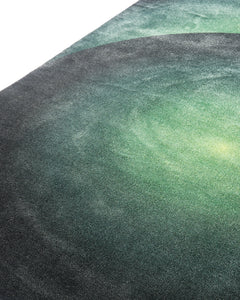 Oval Optical Rug in Dark Green