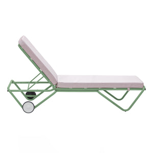 Barceloneta Outdoors Sun Lounger with Wheels
