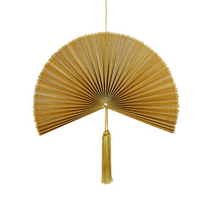 Wallhanging Bamboo Gold Fan Small