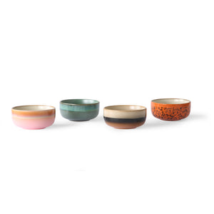 HKliving 70's Ceramic Sirius Dessert Bowls - Set of Four