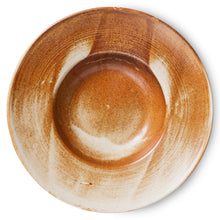 Load image into Gallery viewer, HKliving Rustic Cream/Brown Pasta Plate