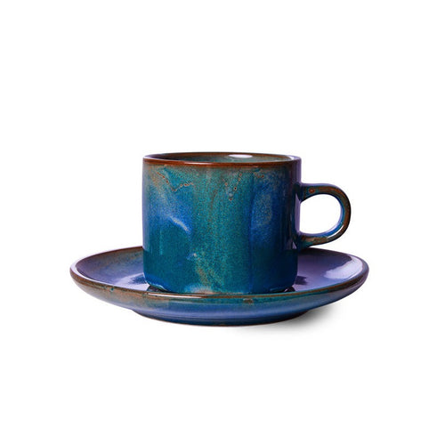 HKliving Rustic Blue Cup and Saucer