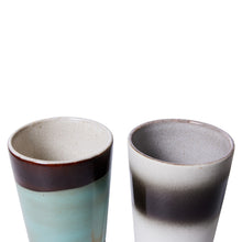 Load image into Gallery viewer, HKliving 70&#39;s Ceramic Boogie Latte Mugs - Set of Two