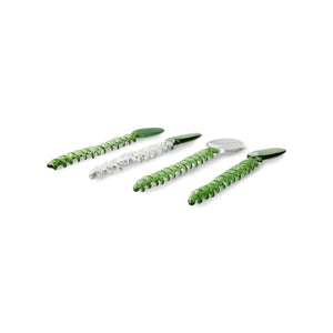 HKliving The Emeralds Twisted Glass Spoons Set of 4