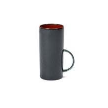 Load image into Gallery viewer, Tea Cup in Dark Blue &amp; Rust