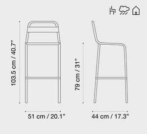Barceloneta Outdoors Stool
