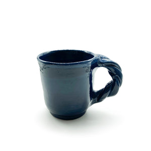 Blue Twisted Handle Mug