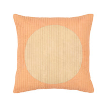 Load image into Gallery viewer, Quilted Full Moon Cushion Cover - Coral &amp; Beige