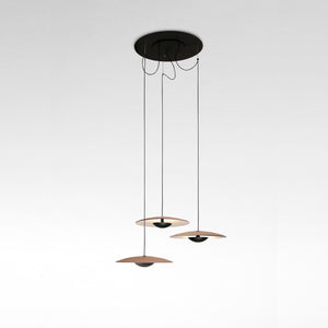 Ginger Wood Triple Pendant Cluster