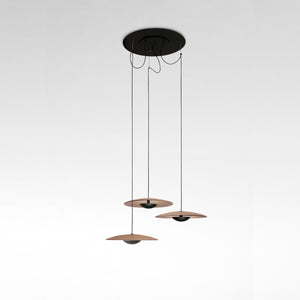 Ginger Wood Triple Pendant Cluster