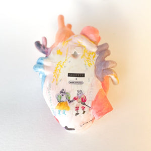 YiMiao Shih Limited Edition Handpainted Heart Sculpture