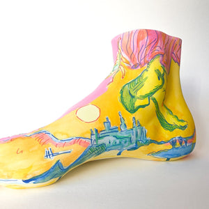 Rafaela De Ascanio Limited Edition Hand Painted Foot Sculpture