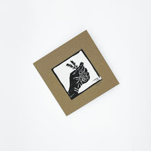 Load image into Gallery viewer, Lavender Hand Handprinted Card