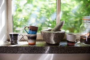 HKliving 70's Ceramic Espresso Mugs - Set of Four