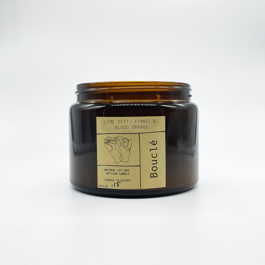 Lime Zest, Fennel & Blood Orange Soy Wax Candle (500 ml)