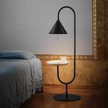 Load image into Gallery viewer, Ozz Bedside Table And Lamp