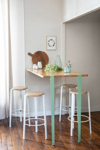 Tiptoe Green Bar Table Legs - Pair