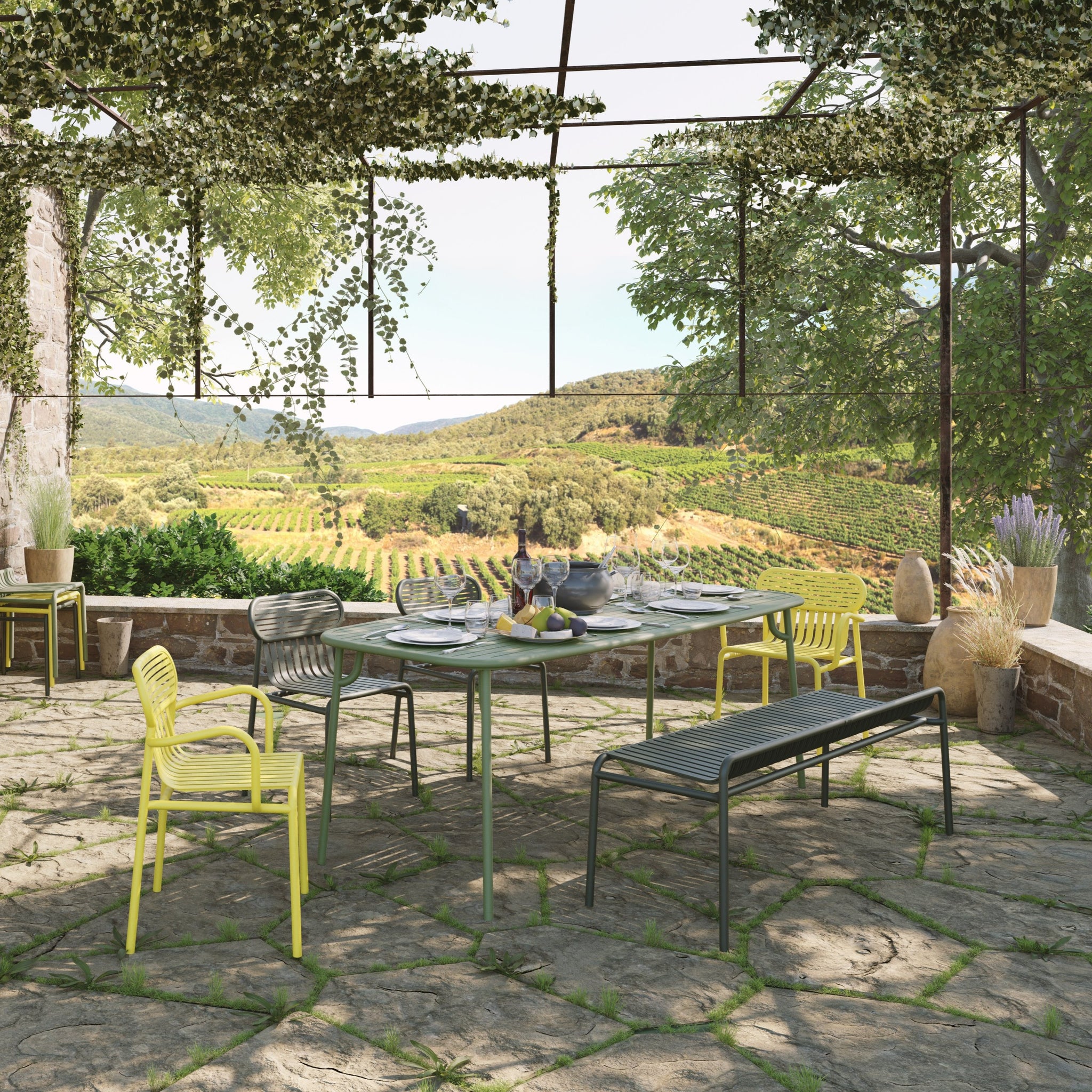 Rectangular clearance garden table