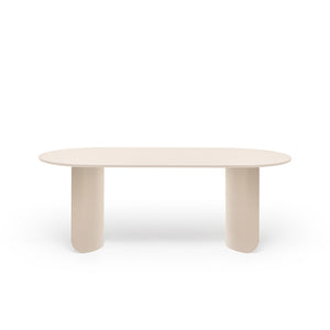 Monotone Plateau Oval Dining Table