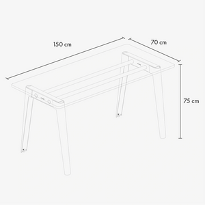 TIPTOE New Modern Rectangular Desk |  Recycled Plastic