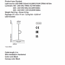 Load image into Gallery viewer, Ginger Metal LED Pendant Light