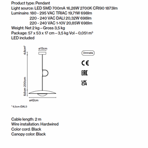Ginger Metal LED Pendant Light