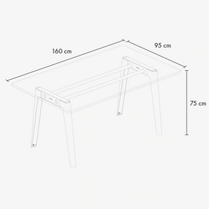 Tiptoe New Modern Rectangular Dining Table | Recycled Plastic