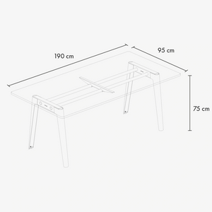 TIPTOE New Modern Dining Table | Wood - 3 Sizes