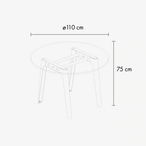 TIPTOE New Modern Round Table | Eco-certified Wood