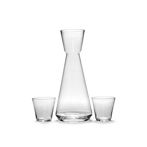 Glass Carafe & Pair of Glasses