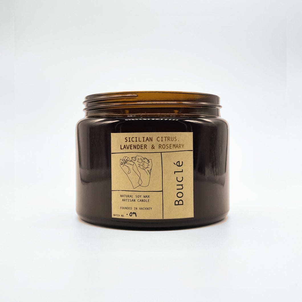 Sicilian Citrus, Lavender & Rosemary Soy Wax Candle (500ml)