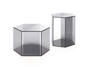 Hexagon Grey Small Side Table
