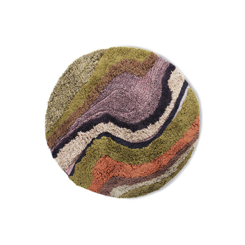 HKliving Round Gradient Tufted Rug