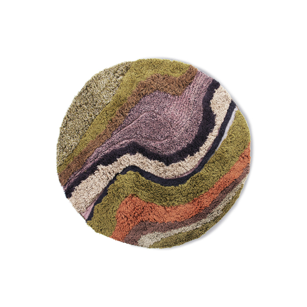 HKliving Round Gradient Tufted Rug