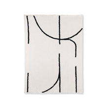 Load image into Gallery viewer, HKliving Off White Soft Woven Throw With Tufted Line