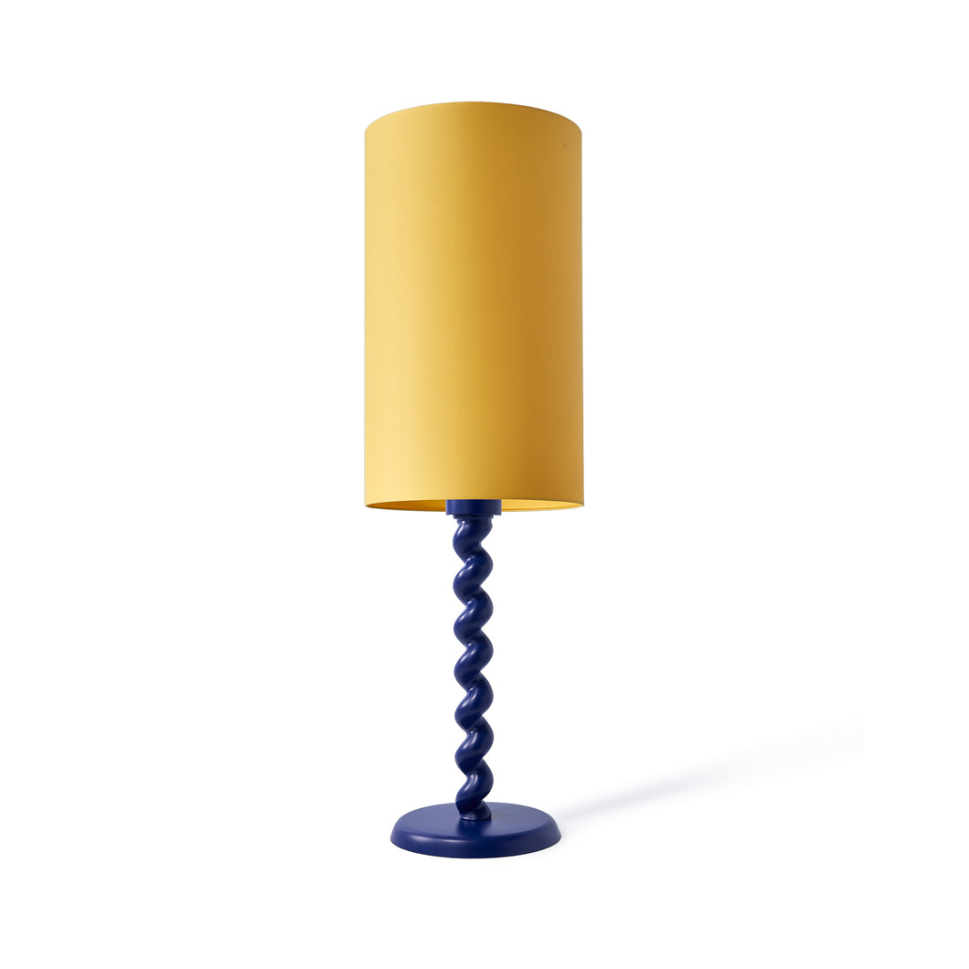 Twister Table Lamp Yellow Shade - Ex-Display