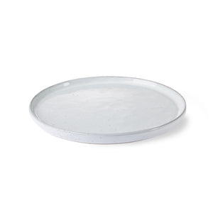 HKliving White-washed Round Breakfast Plate