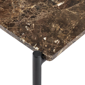 Curve Brown Marble Coffee Table