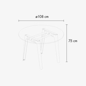 TIPTOE New Modern Round Table | Recycled Plastic