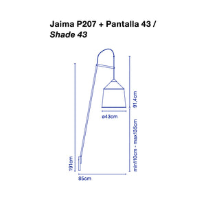 Jaima P207 Outdoor Floor Lamp With Round Base