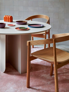 Plateau Round Dining Table Oak Top