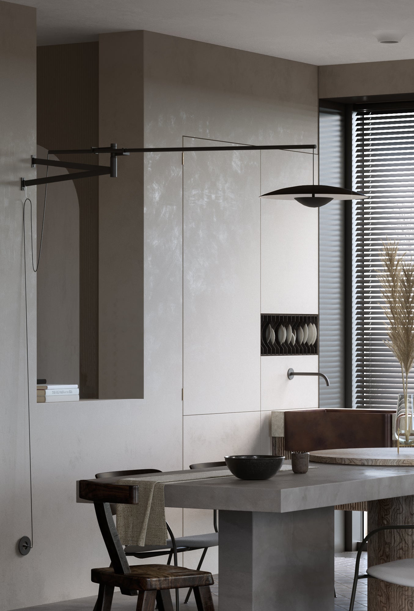 Ginger Wall Light With Arm Mad Atelier